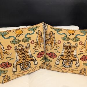 Tiger Print Decorative Throw Pillows